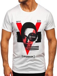 Bolf Herren T-Shirt mit Motiv Weiß  KS2552