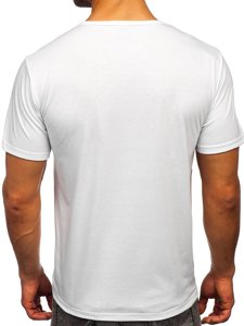 Bolf Herren T-Shirt mit Motiv Weiß KS2620