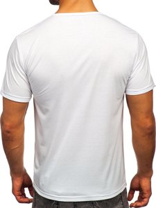 Bolf Herren T-Shirt mit Motiv Weiß KS2652