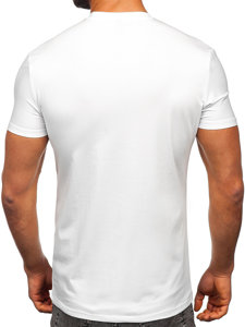 Bolf Herren T-Shirt mit Motiv Weiß  MT3019