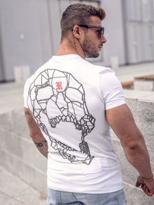 Bolf Herren T-Shirt mit Motiv Weiß  MT3026