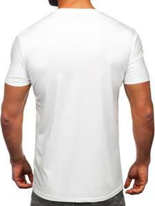 Bolf Herren T-Shirt mit Motiv Weiß  MT3046