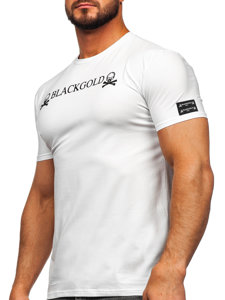 Bolf Herren T-Shirt mit Motiv Weiß  MT3050