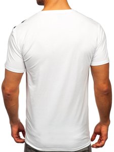 Bolf Herren T-Shirt mit Motiv Weiß Y70006