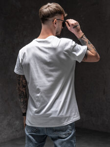 Bolf Herren T-Shirt mit Motiv Weiß Y70007