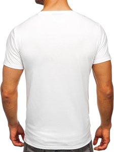 Bolf Herren T-Shirt mit Motiv Weiß Y70015