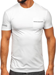 Bolf Herren T-Shirt mit Motiv WeißMT3044