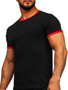 Bolf Herren T-Shirt ohne Aufdruck Schwarz  8T83