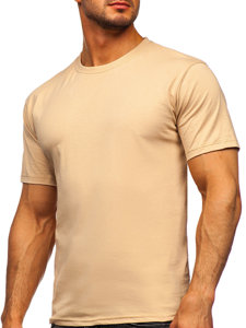 Bolf Herren T-Shirt ohne Motiv Beige  192397