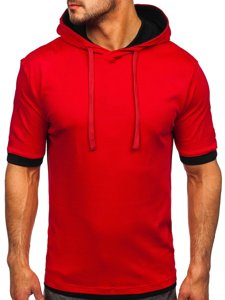 Bolf Herren T-Shirt ohne Motiv Rot  08