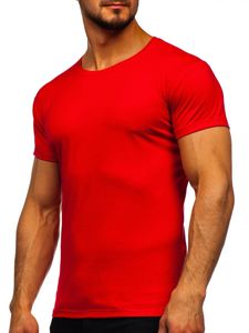 Bolf Herren T-Shirt ohne Motiv Rot  2005