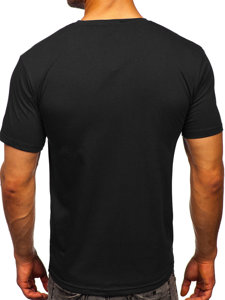 Bolf Herren T-Shirt ohne Motiv Schwarz  192397