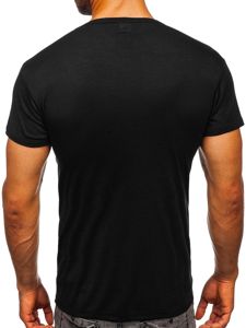 Bolf Herren T-Shirt ohne Motiv Schwarz  NB003