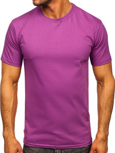 Bolf Herren T-Shirt ohne Motiv Violett  192397