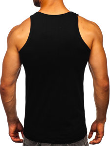 Bolf Herren Tank Top Boxershirt mit Motiv Schwarz  14842