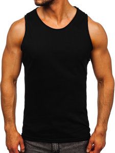 Bolf Herren Tank Top Unterhemd ohne Motiv Schwarz Bolf 1205