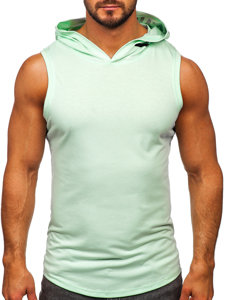 Bolf Herren Tank Top mit Motiv Mintgrün  B2537