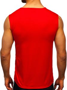 Bolf Herren Tank Top mit Motiv Rot  KS2091