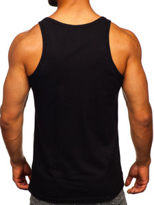 Bolf Herren Tank Top mit Motiv Schwarz  143027