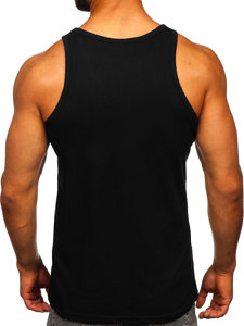 Bolf Herren Tank Top mit Motiv Schwarz  143030