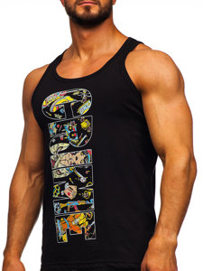 Bolf Herren Tank Top mit Motiv Schwarz  143031