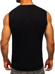 Bolf Herren Tank Top mit Motiv Schwarz  14812