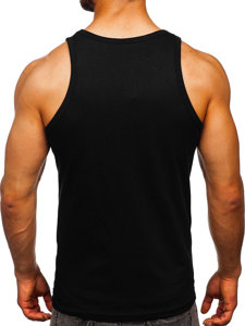 Bolf Herren Tank Top mit Motiv Schwarz  14852