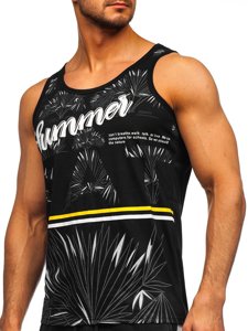 Bolf Herren Tank Top mit Motiv Schwarz HY812