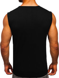 Bolf Herren Tank Top mit Motiv Schwarz-Schwarzgrau Bolf 19802