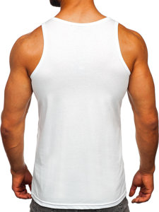 Bolf Herren Tank Top mit Motiv Weiß  143028