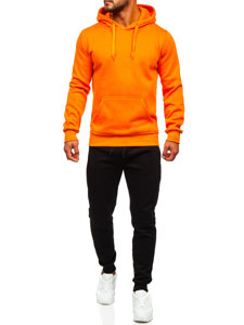 Bolf Herren Trainingsanzug Zweiteiler mit Kapuze Orange  D002