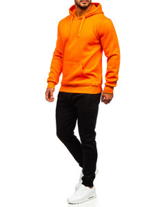 Bolf Herren Trainingsanzug Zweiteiler mit Kapuze Orange  D002