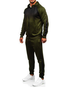 Bolf Herren Trainingsanzug mit Kapuze Khaki  27C8116