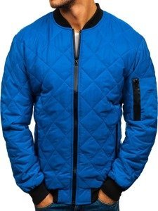 Bolf Herren Übergangsjacke Bomberjacke Blau  AK76