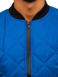 Bolf Herren Übergangsjacke Bomberjacke Blau  AK76