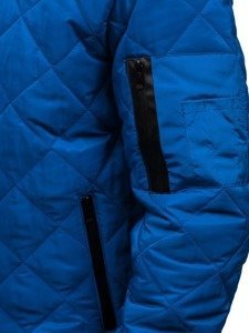 Bolf Herren Übergangsjacke Bomberjacke Blau  AK76