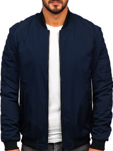 Bolf Herren Übergangsjacke Bomberjacke Dunkelblau  84M3007