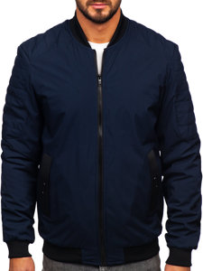 Bolf Herren Übergangsjacke Bomberjacke Dunkelblau  84M3007