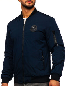 Bolf Herren Übergangsjacke Bomberjacke Dunkelblau  84M3036