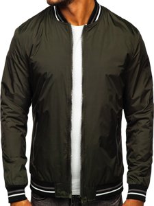 Bolf Herren Übergangsjacke Bomberjacke Khaki  6523