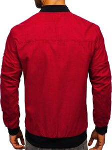 Bolf Herren Übergangsjacke Bomberjacke Rot  6118