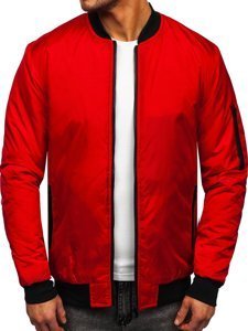 Bolf Herren Übergangsjacke Bomberjacke Rot  AK95