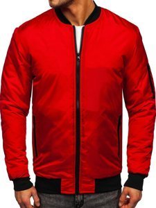 Bolf Herren Übergangsjacke Bomberjacke Rot  AK95