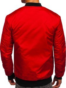 Bolf Herren Übergangsjacke Bomberjacke Rot  AK95