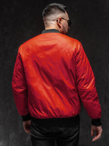 Bolf Herren Übergangsjacke Bomberjacke Rot  AK95A1