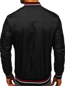 Bolf Herren Übergangsjacke Bomberjacke Schwarz  6523