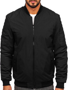 Bolf Herren Übergangsjacke Bomberjacke Schwarz  84M3007