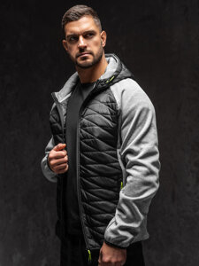 Bolf Herren Übergangsjacke Grau  KS2145