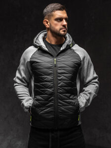 Bolf Herren Übergangsjacke Grau  KS2145