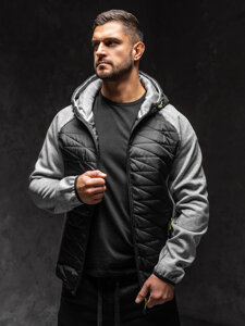 Bolf Herren Übergangsjacke Grau  KS2145